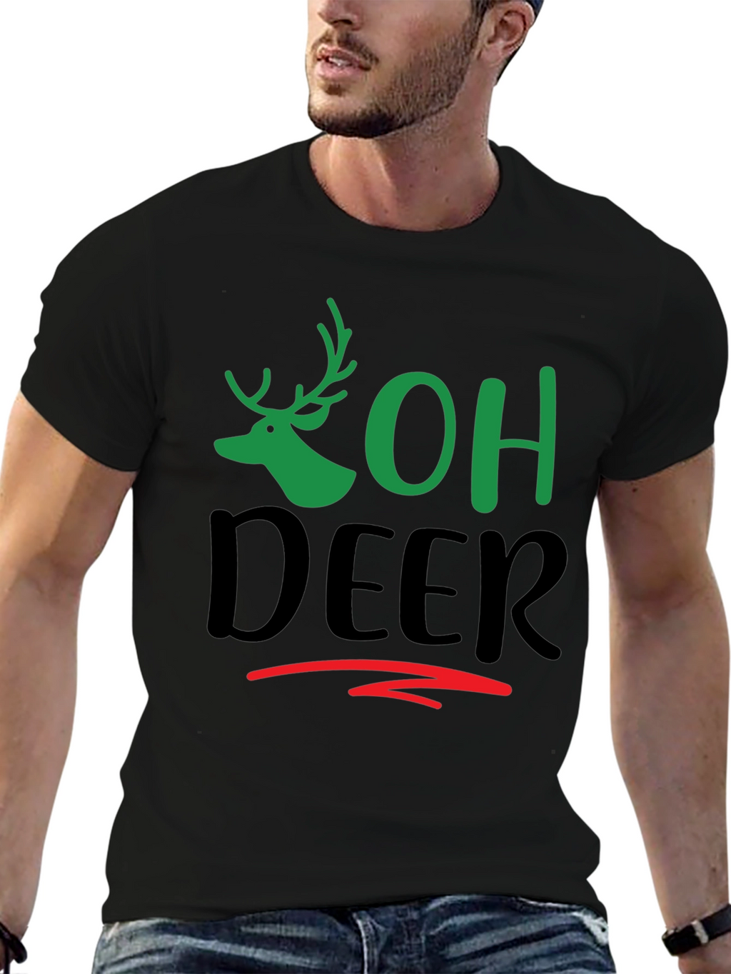 Oh Deer Graphic Tee - Holiday Fun