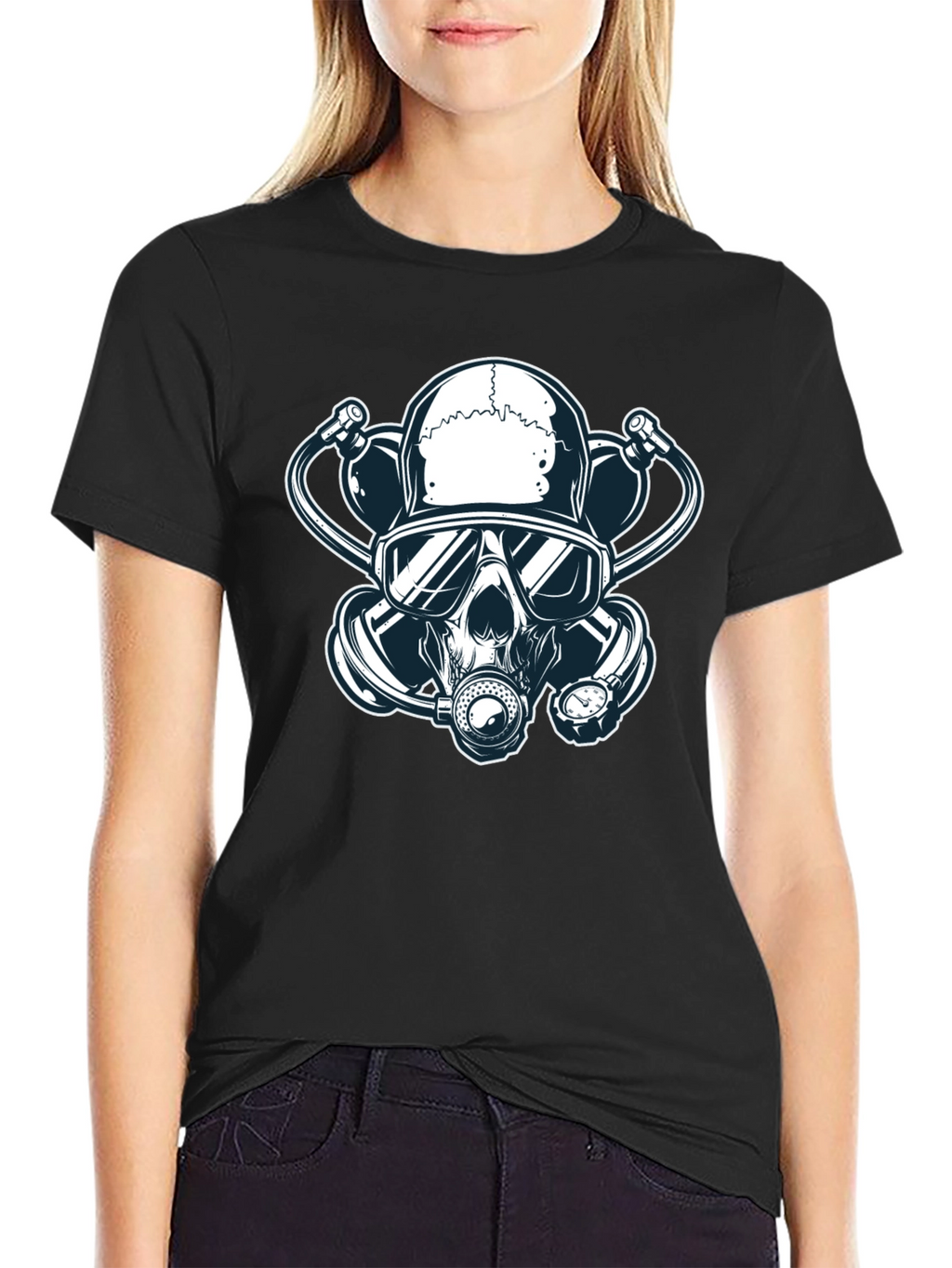 Skull Gas Mask Graphic T-Shirt - Edgy Streetwear
