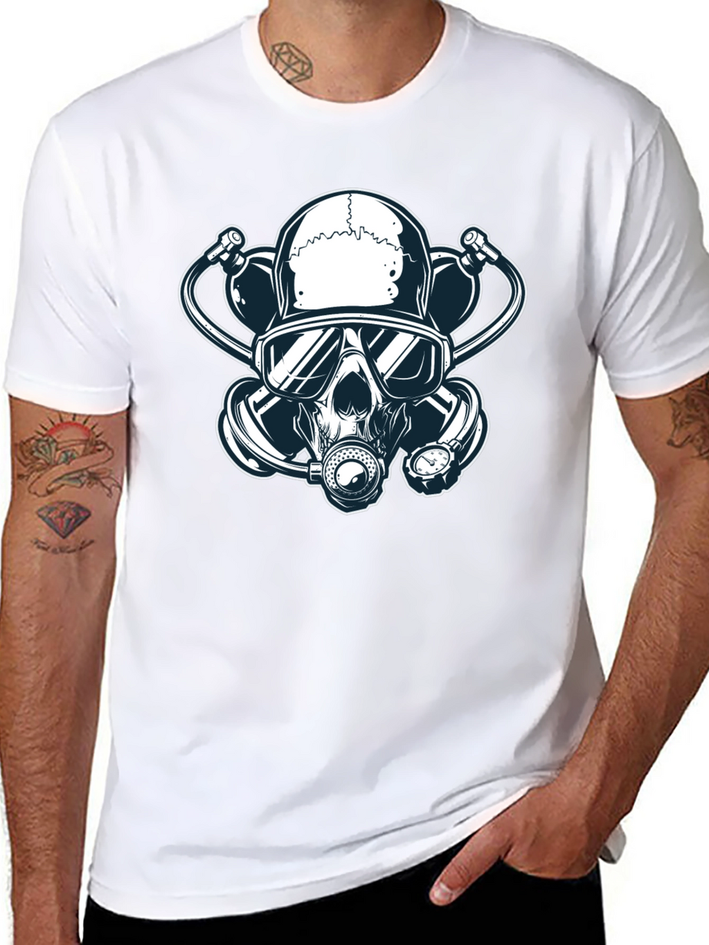 Skull Gas Mask Graphic T-Shirt - Edgy Streetwear