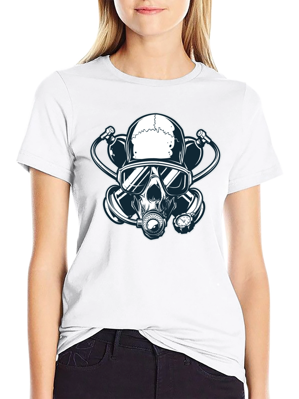 Skull Gas Mask Graphic T-Shirt - Edgy Streetwear