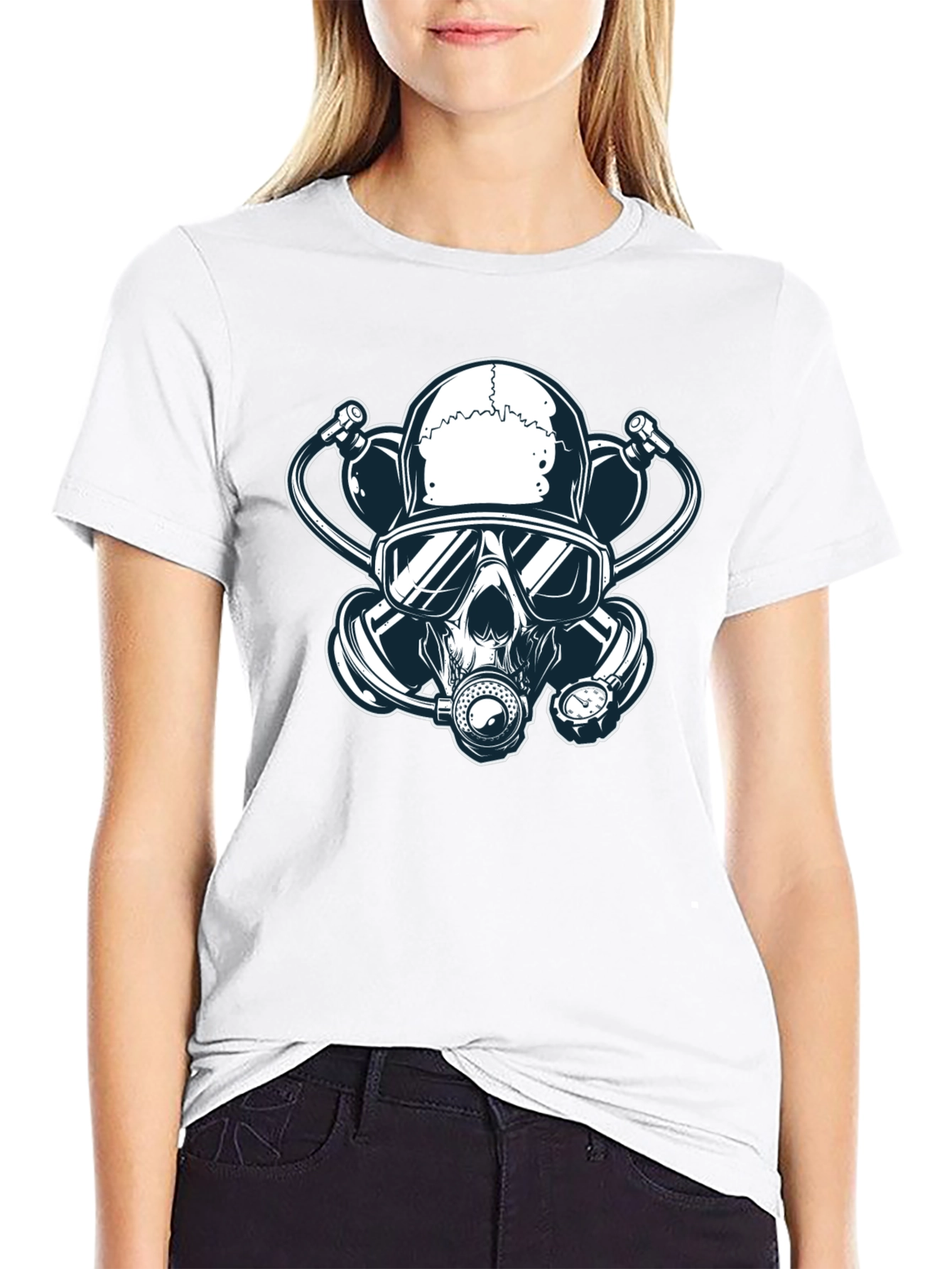 Skull Gas Mask Graphic T-Shirt - Edgy Streetwear