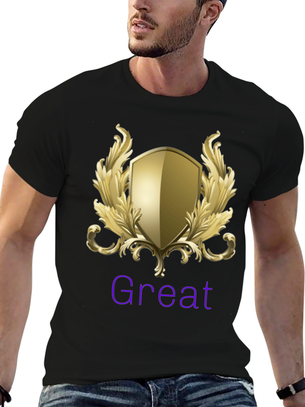 Great Shield Graphic T-Shirt - Premium Black Tee
