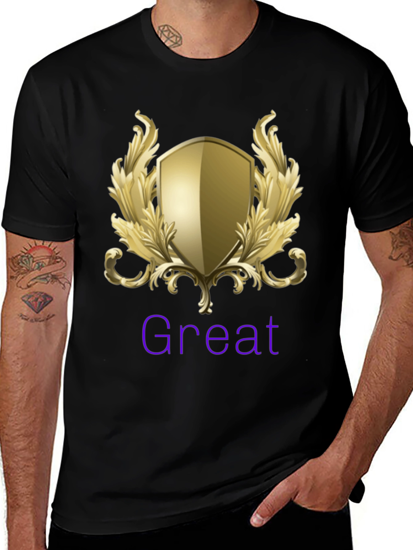 Great Shield Graphic T-Shirt - Premium Black Tee