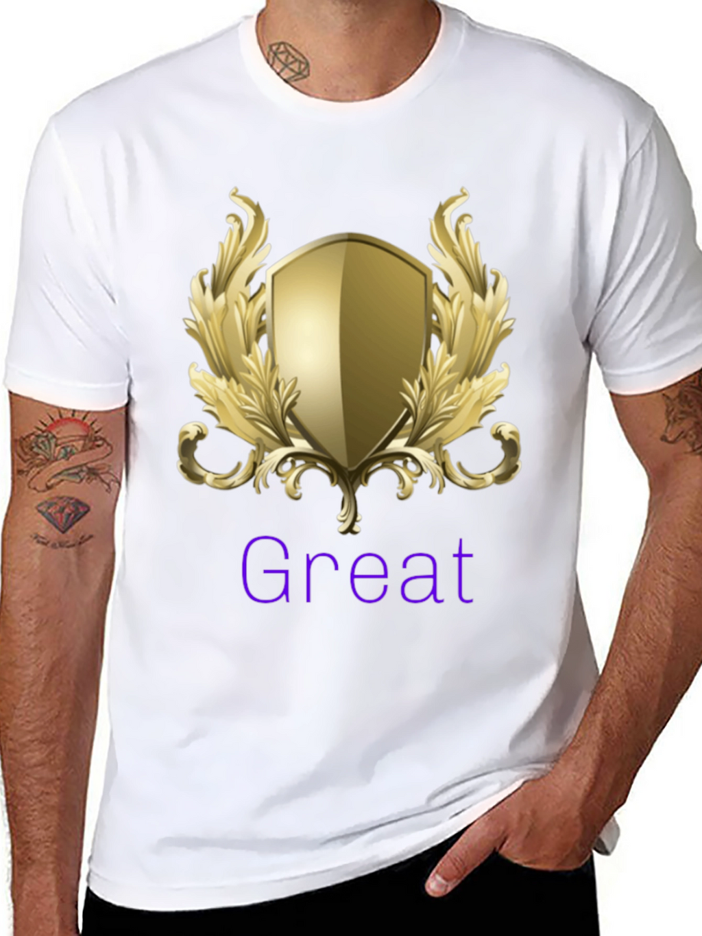 Great Shield Graphic T-Shirt - Premium Black Tee