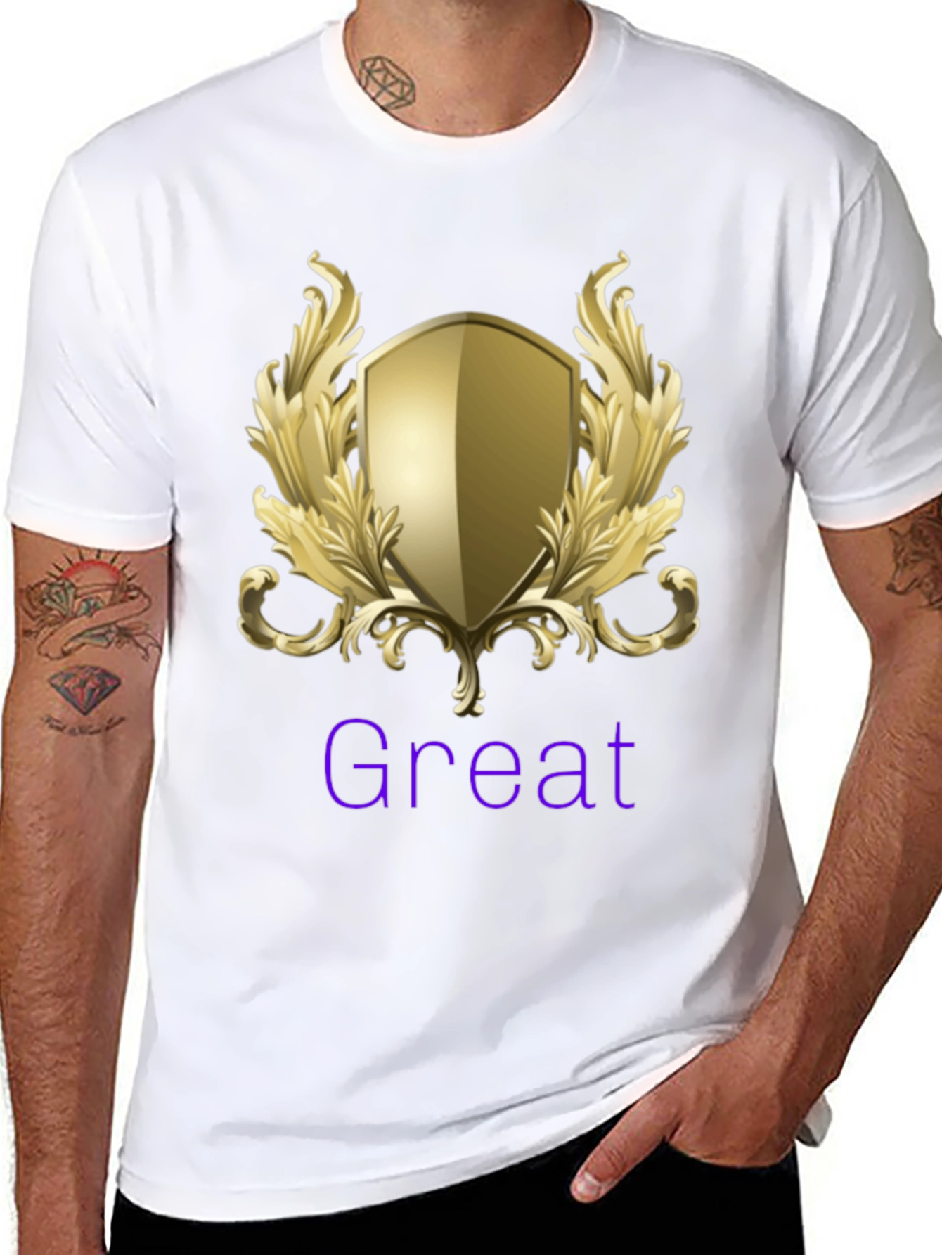 Great Shield Graphic T-Shirt - Premium Black Tee