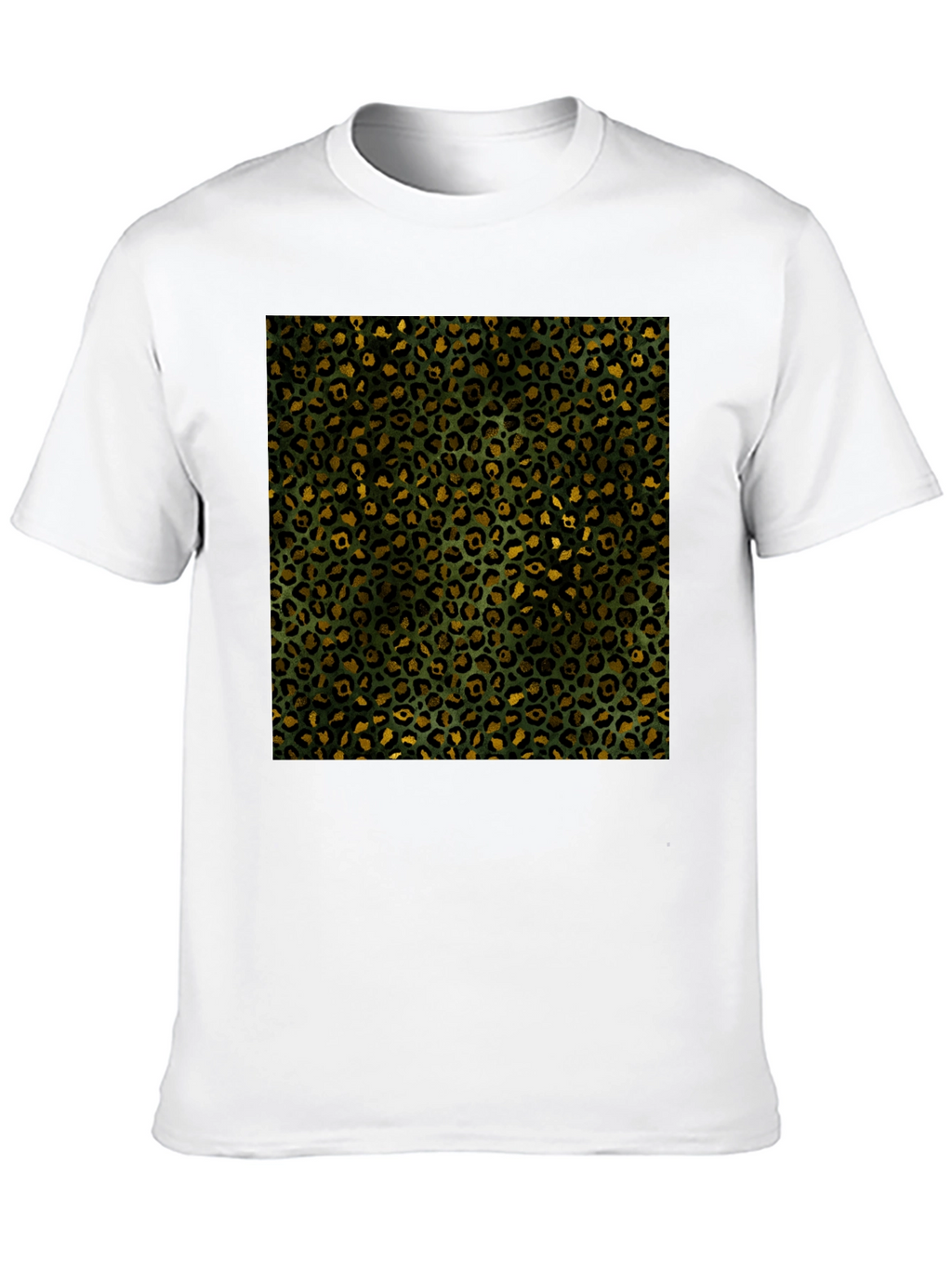 Leopard Print Tee - Mens Black Graphic T-Shirt