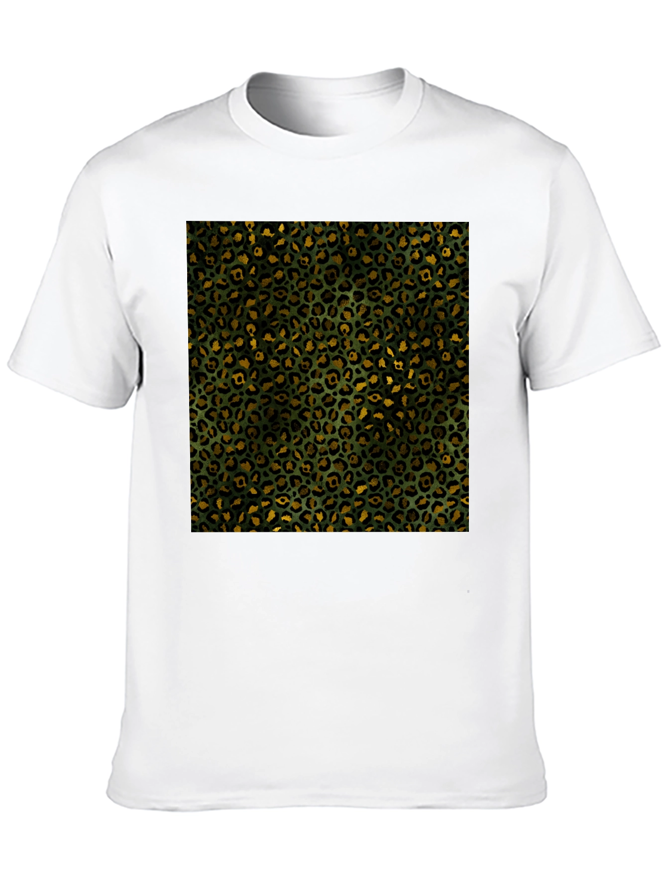 Leopard Print Tee - Mens Black Graphic T-Shirt