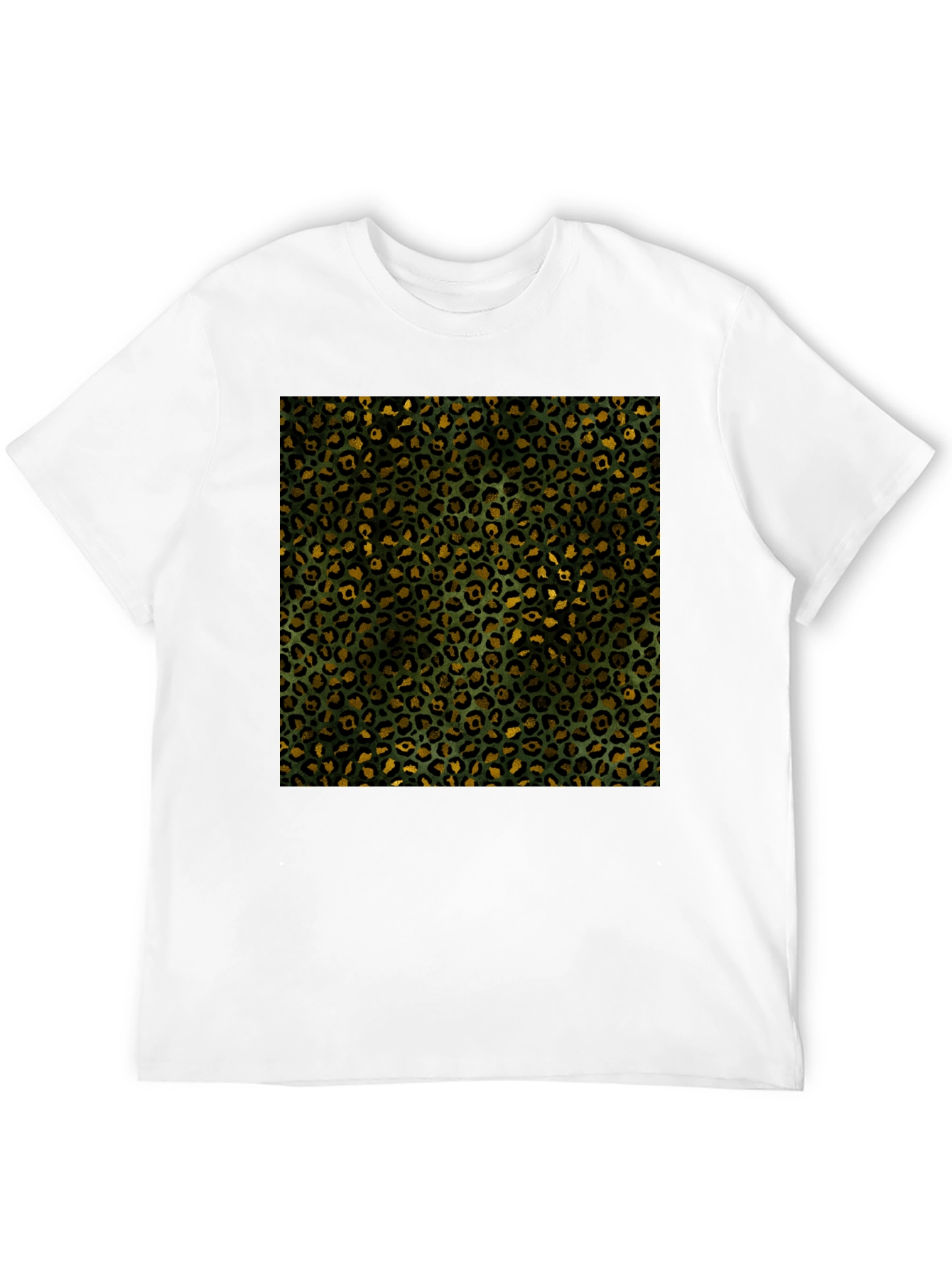 Leopard Print Tee - Mens Black Graphic T-Shirt