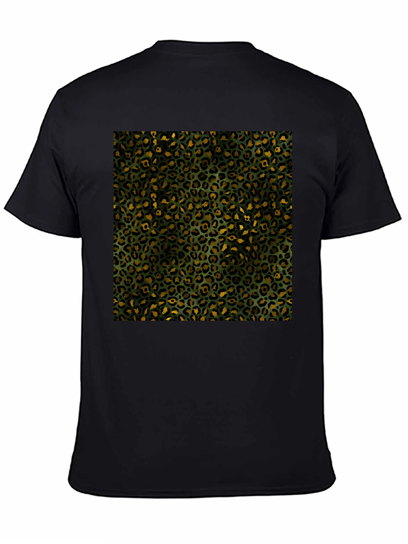 Leopard Print Tee - Mens Black Graphic T-Shirt