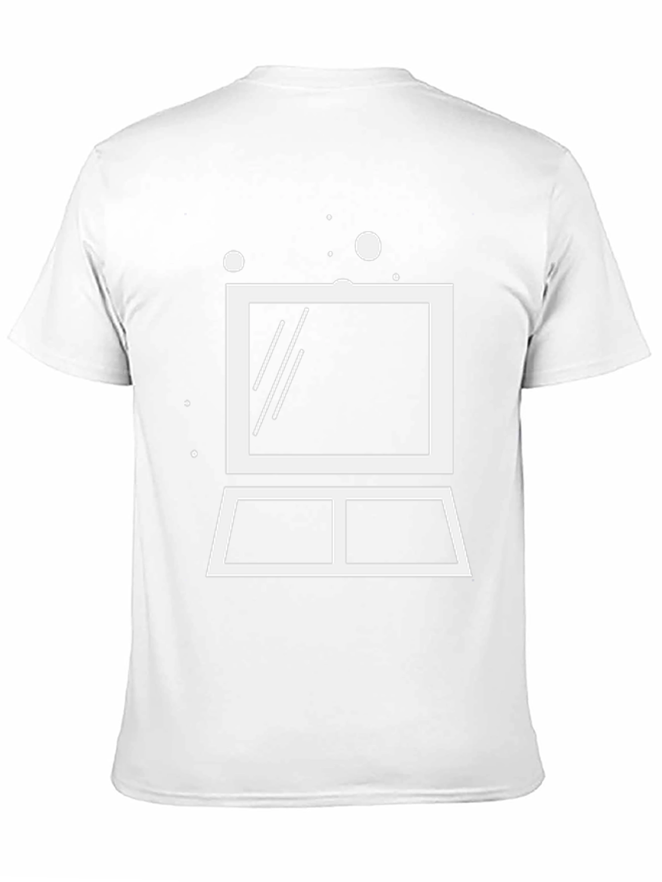 Minimalist Laptop Graphic Tee - Black Cotton Blend