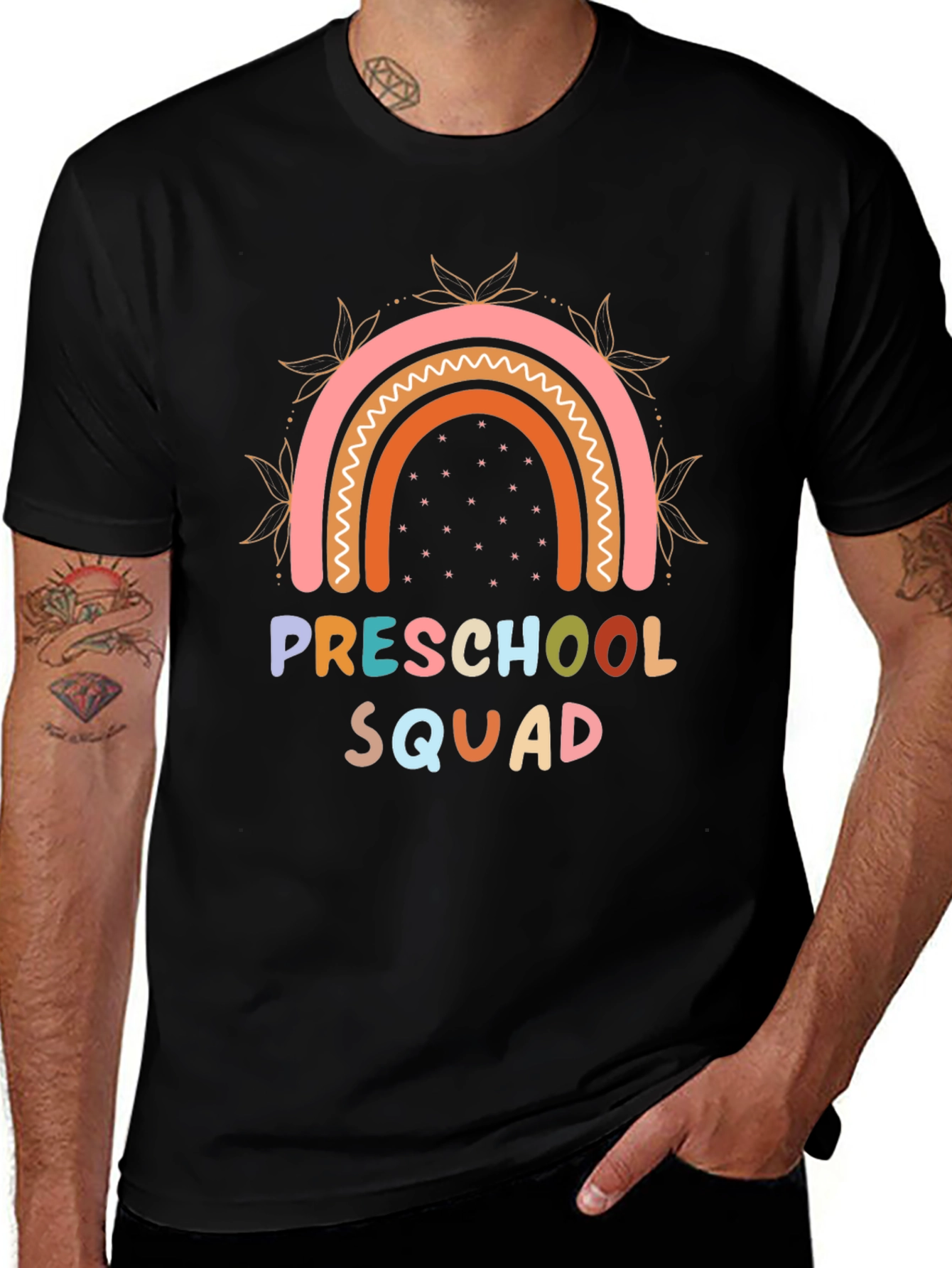 Preschool Squad Rainbow Graphic T-Shirt