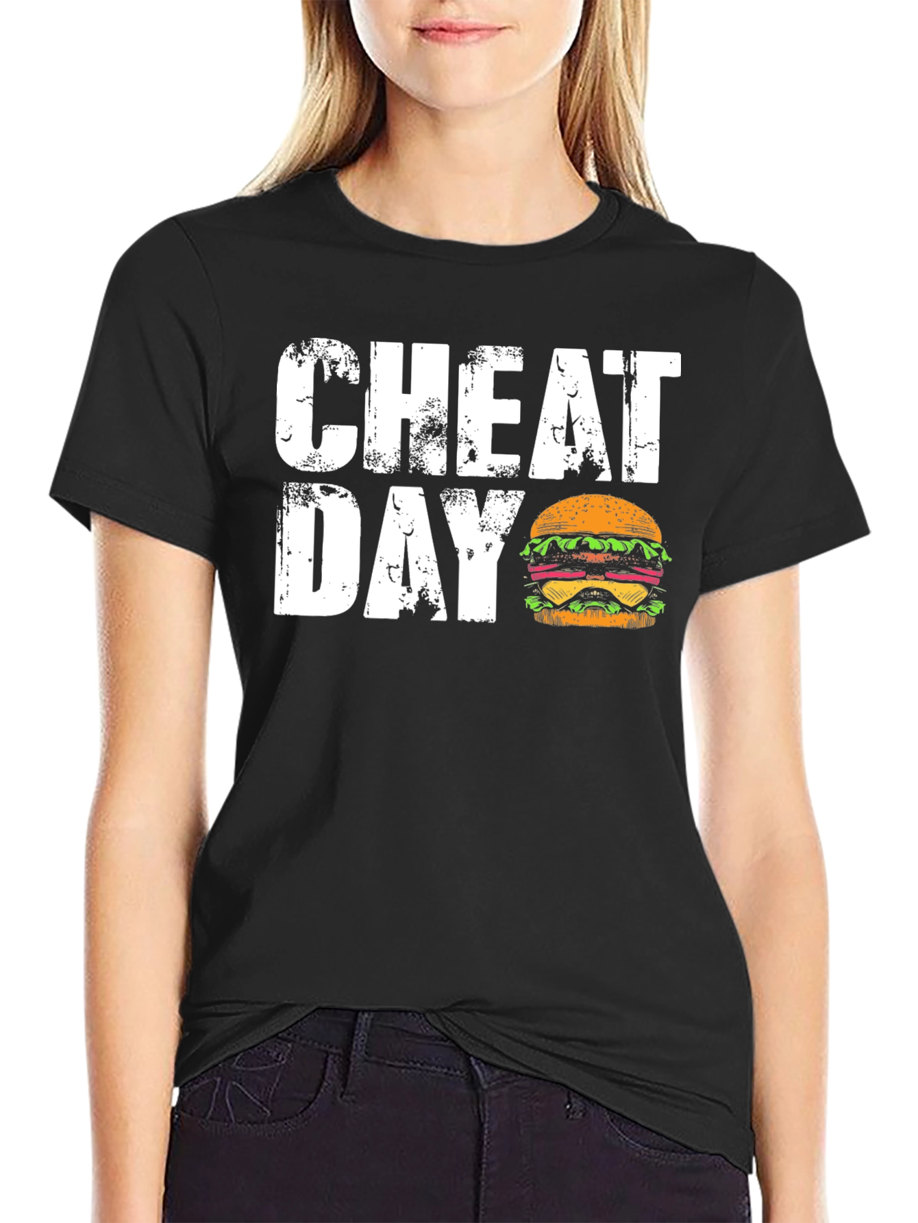 Cheat Day Burger T-Shirt -  Foodie Fun!