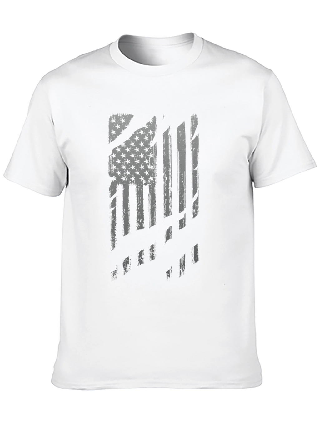 Distressed American Flag Graphic Tee - Black