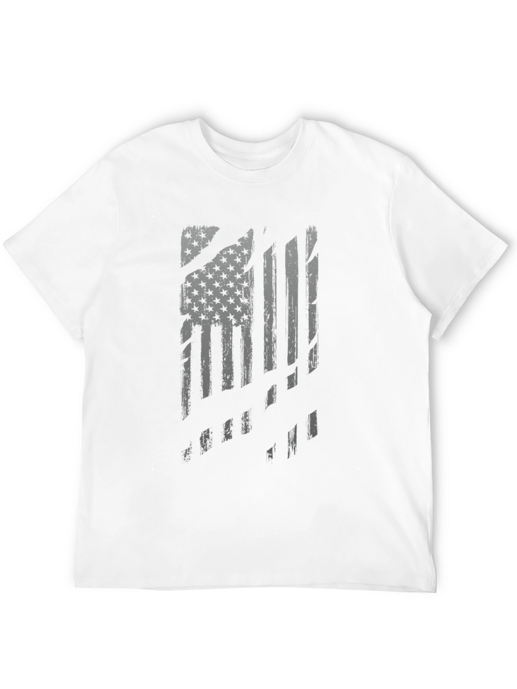 Distressed American Flag Graphic Tee - Black