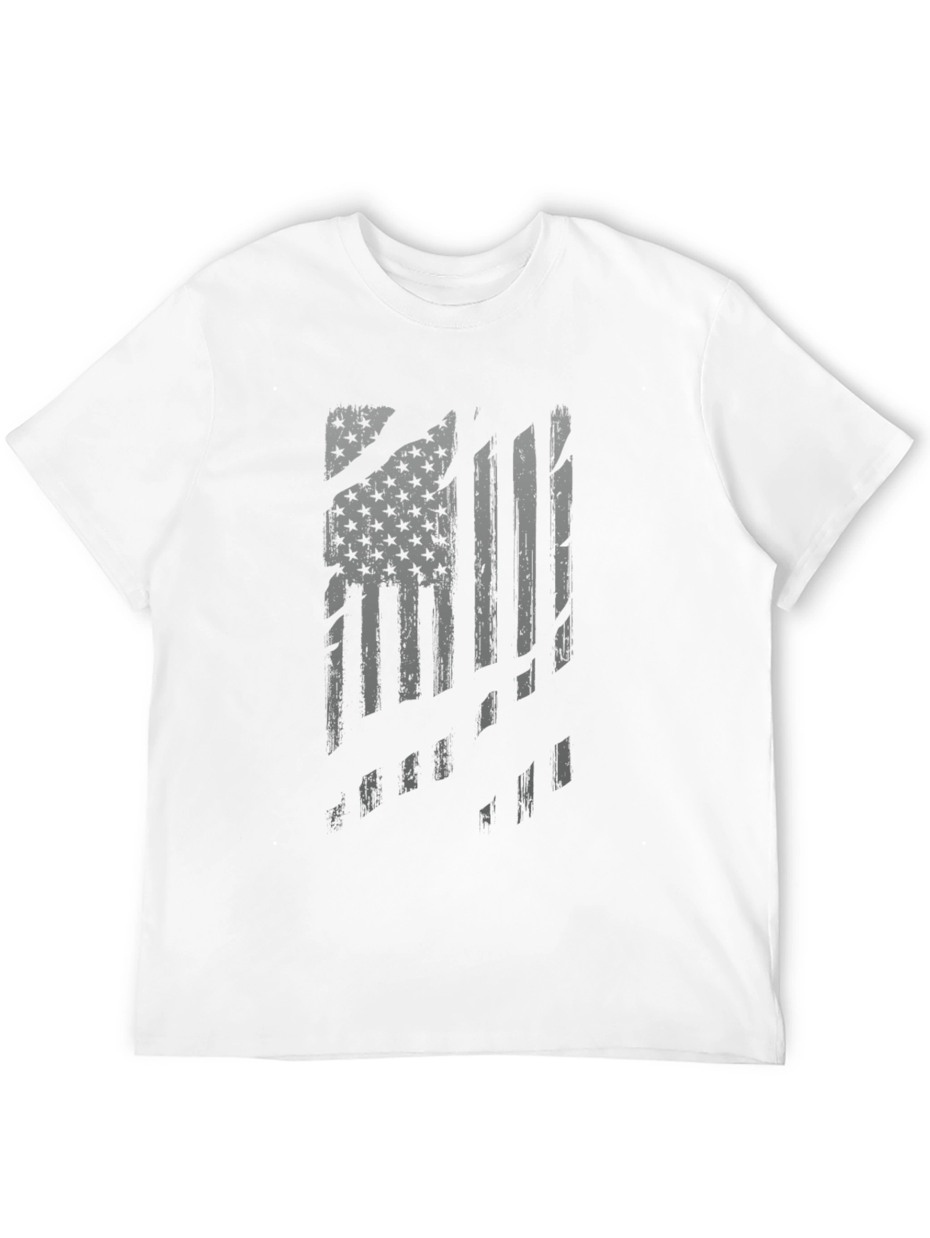 Distressed American Flag Graphic Tee - Black