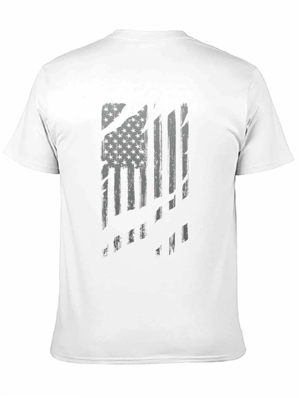 Distressed American Flag Graphic Tee - Black