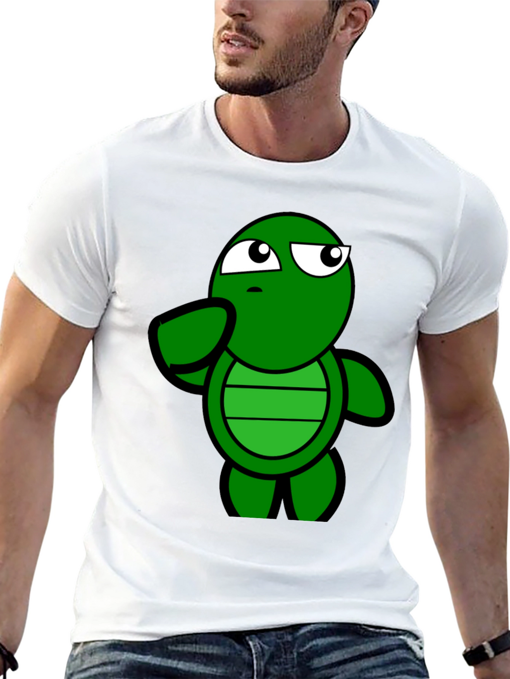 Funny Turtle Graphic Tee - Casual Black T-Shirt