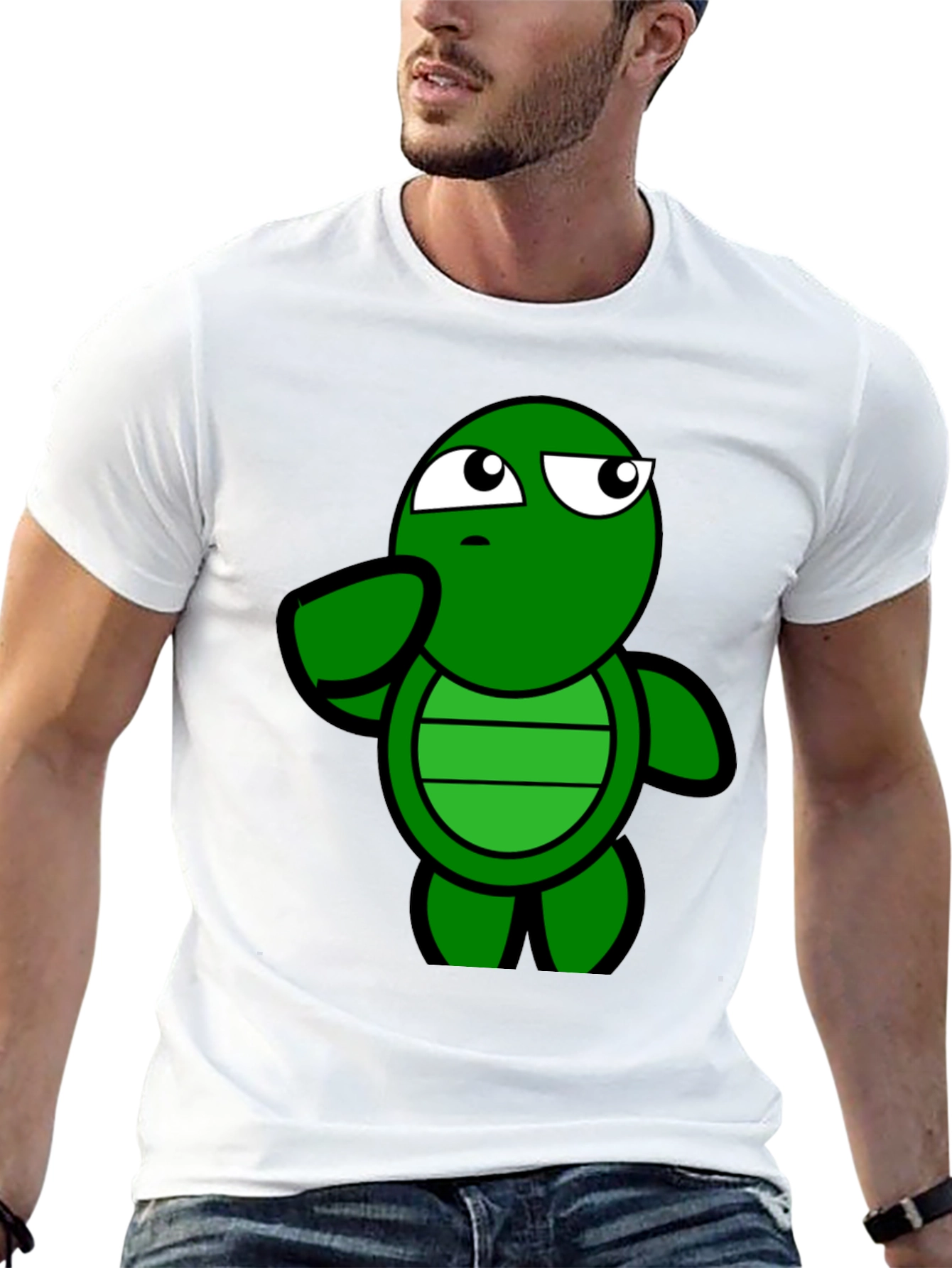 Funny Turtle Graphic Tee - Casual Black T-Shirt