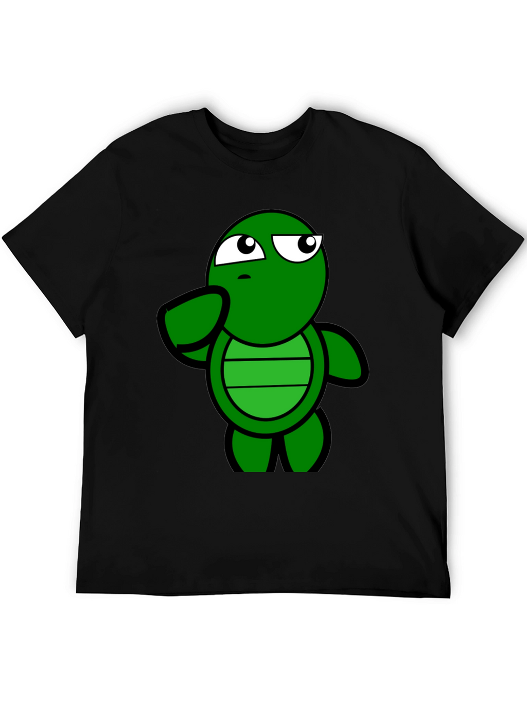 Funny Turtle Graphic Tee - Casual Black T-Shirt
