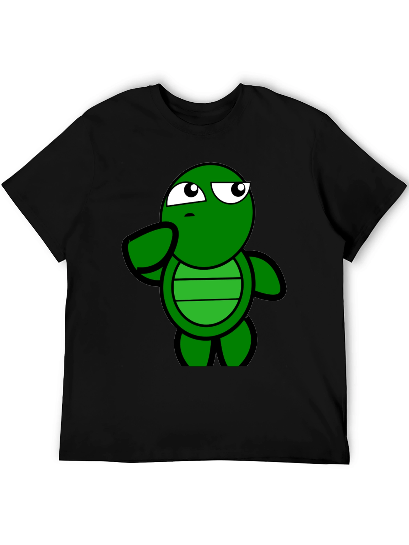 Funny Turtle Graphic Tee - Casual Black T-Shirt