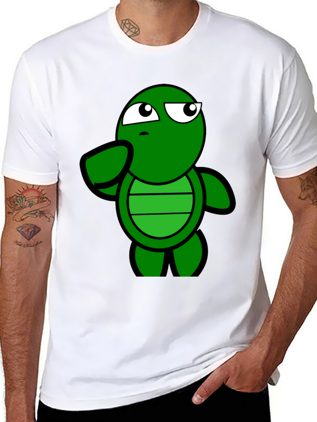 Funny Turtle Graphic Tee - Casual Black T-Shirt