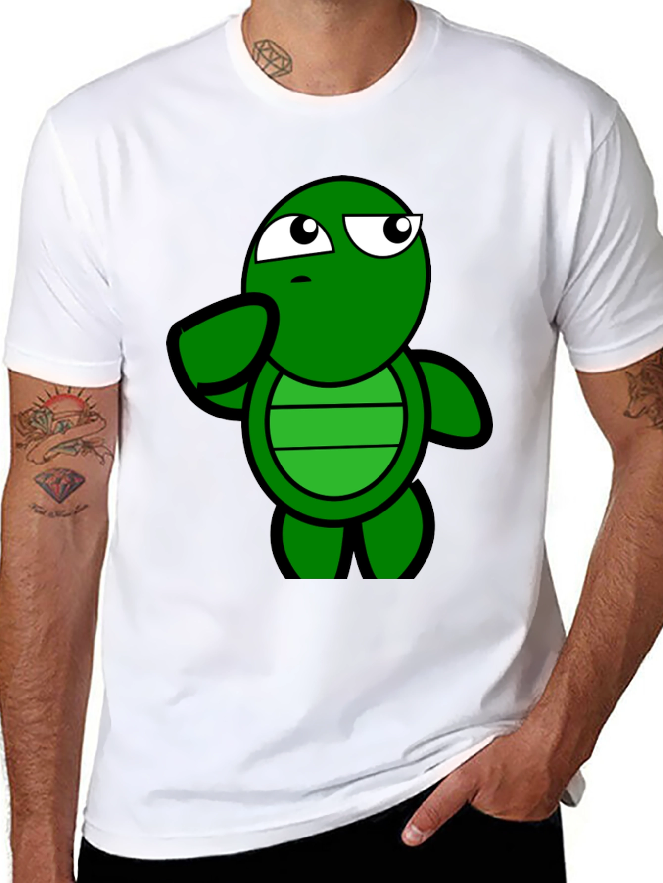 Funny Turtle Graphic Tee - Casual Black T-Shirt