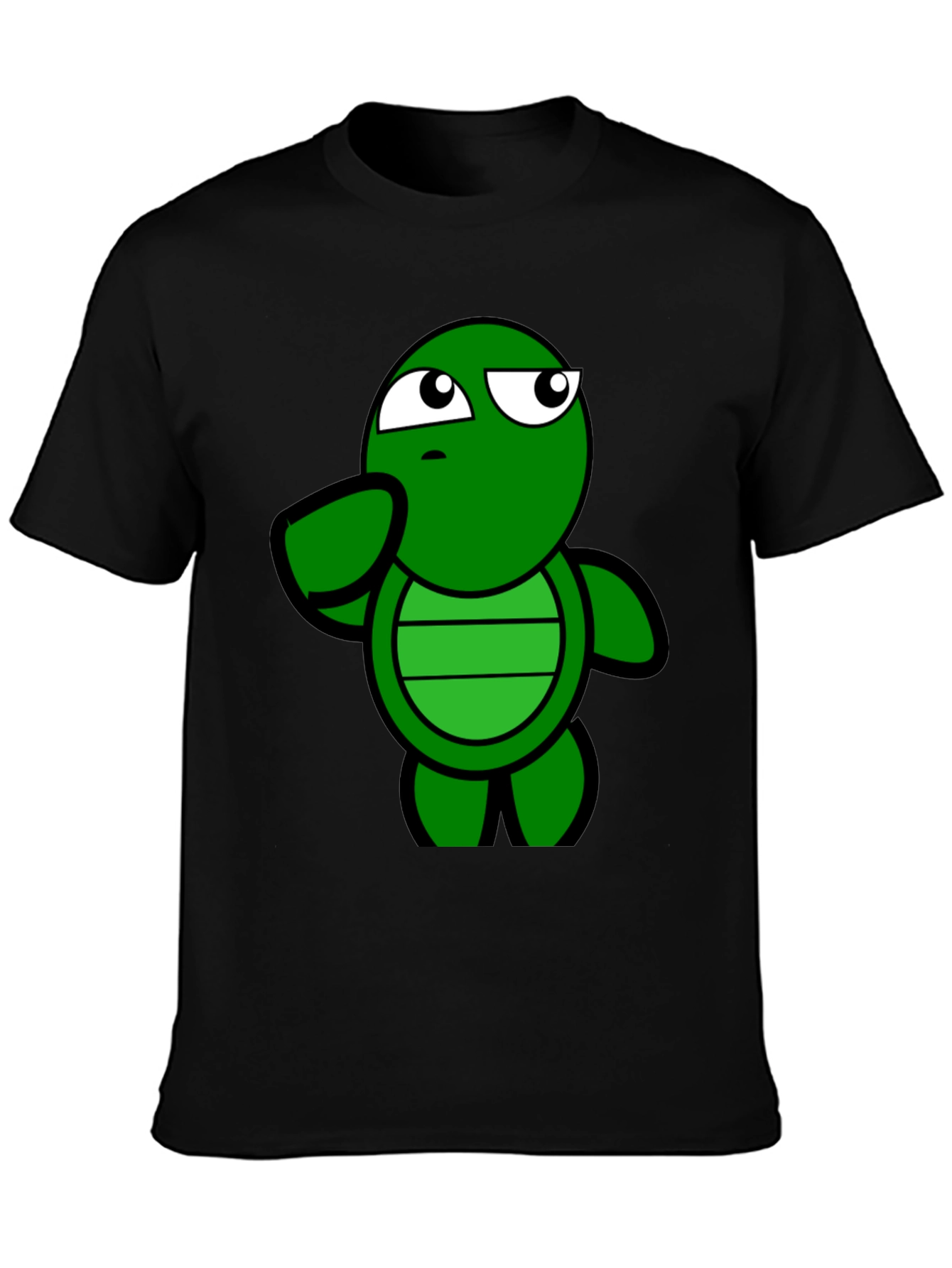 Funny Turtle Graphic Tee - Casual Black T-Shirt