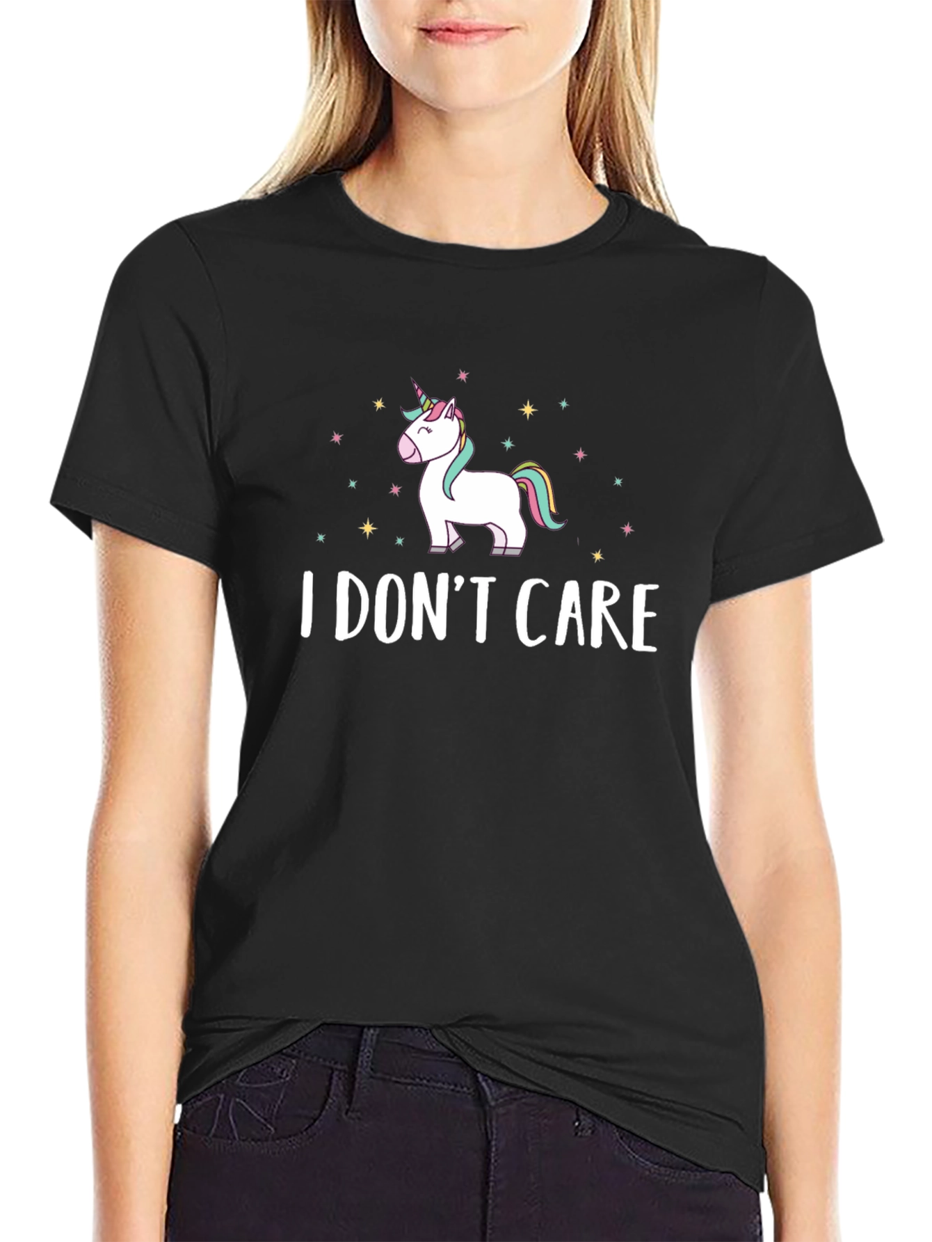 I Dont Care Unicorn Graphic T-Shirt