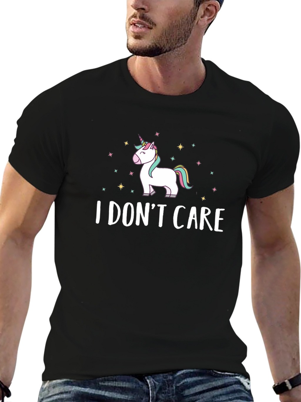 I Dont Care Unicorn Graphic T-Shirt