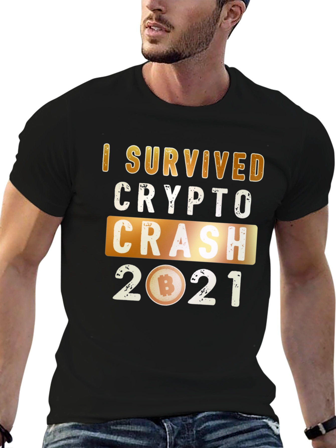 Crypto Crash 2021 Survivor Graphic T-Shirt