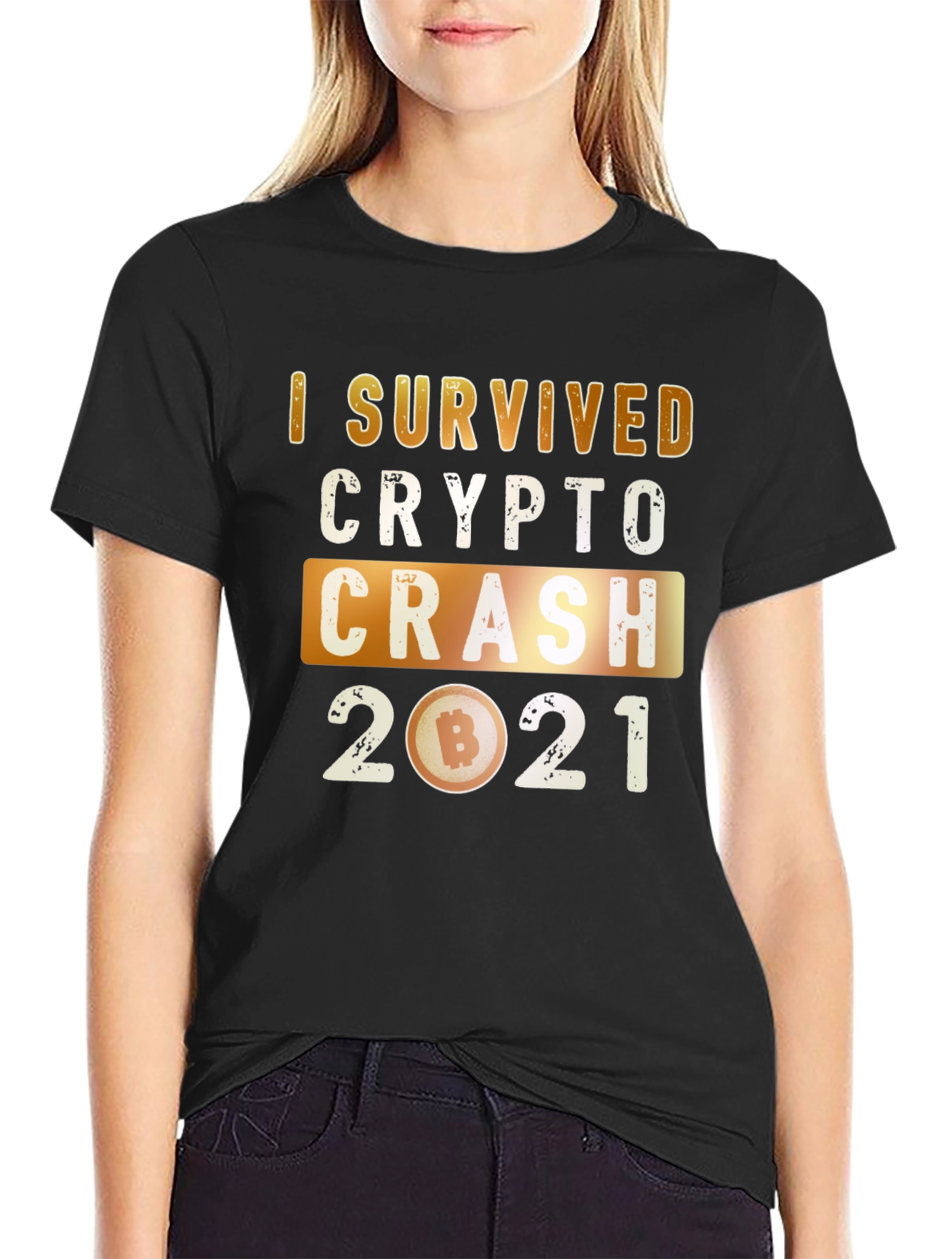 Crypto Crash 2021 Survivor Graphic T-Shirt