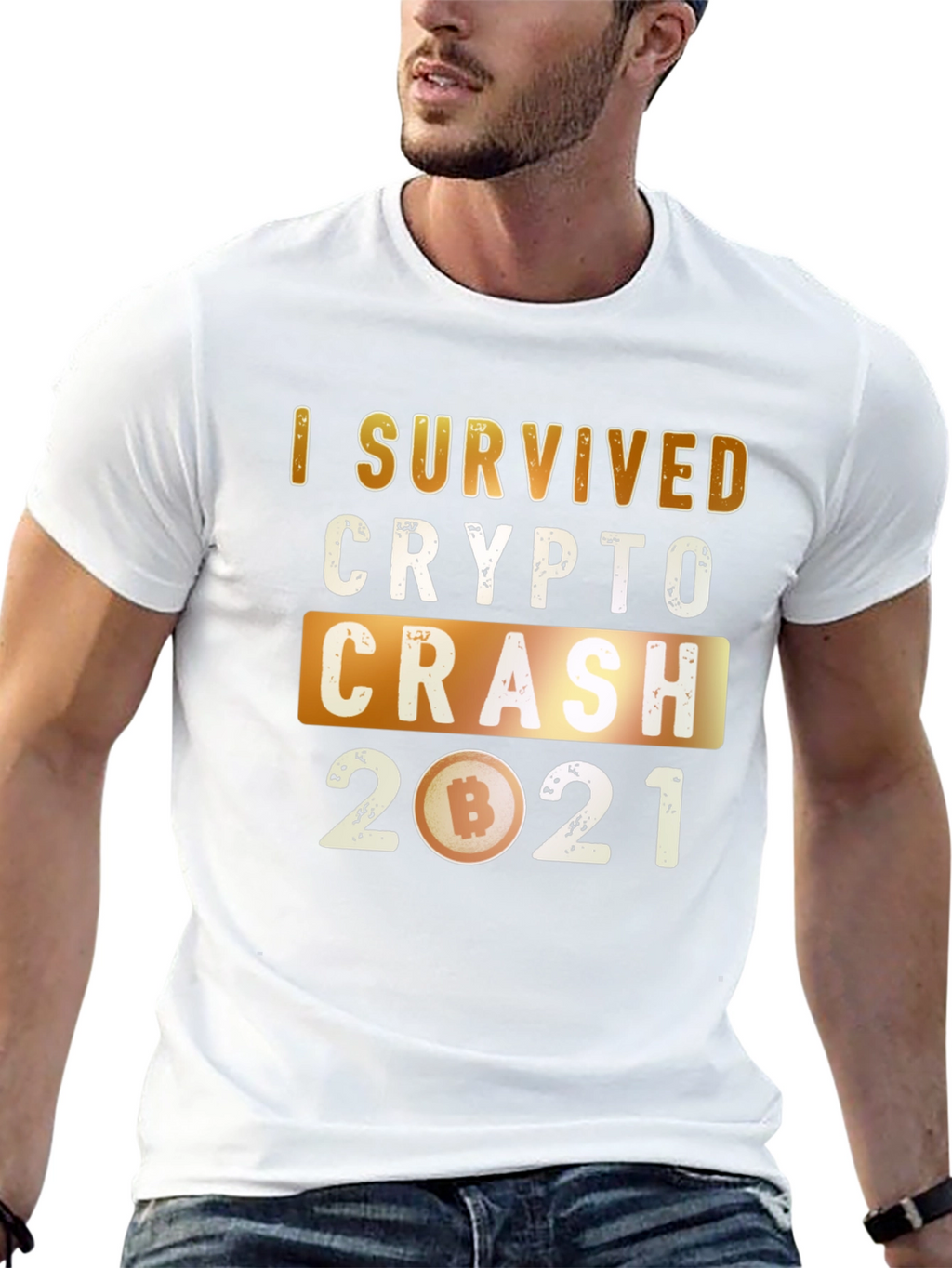 Crypto Crash 2021 Survivor Graphic T-Shirt