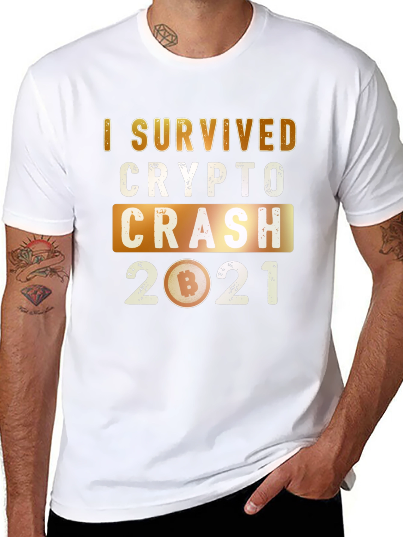 Crypto Crash 2021 Survivor Graphic T-Shirt