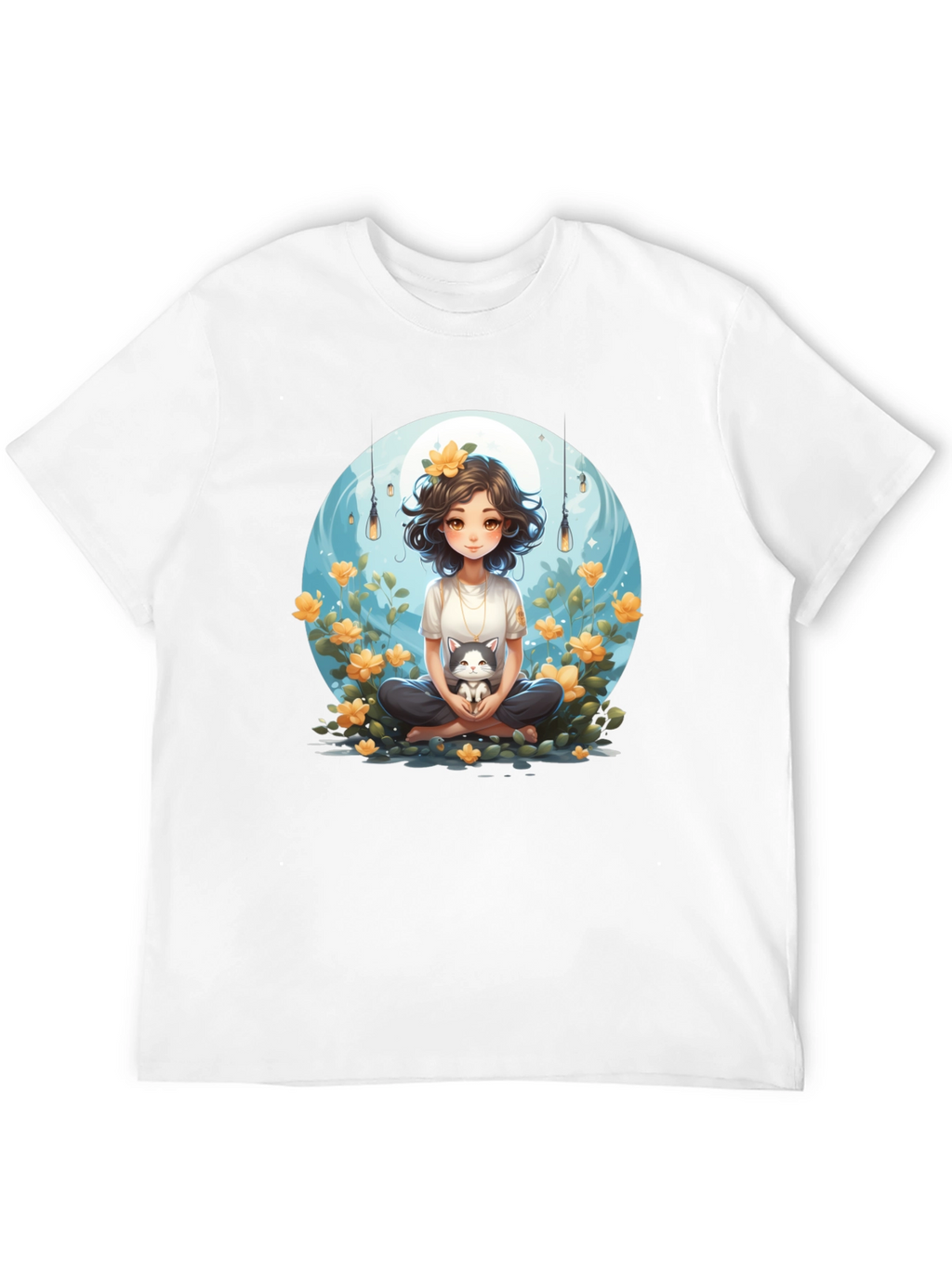 Girl and Cat Graphic Tee