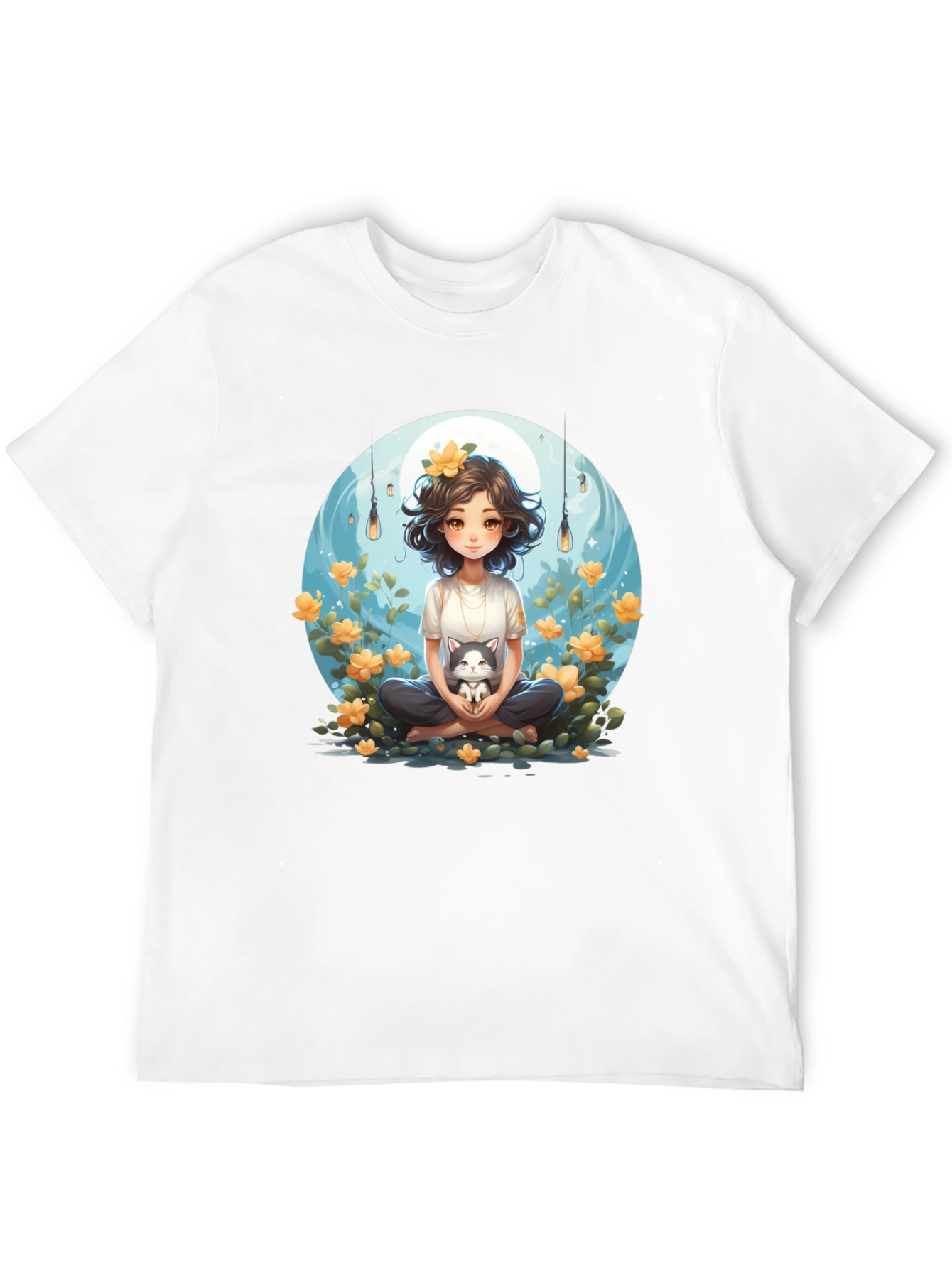 Girl and Cat Graphic Tee