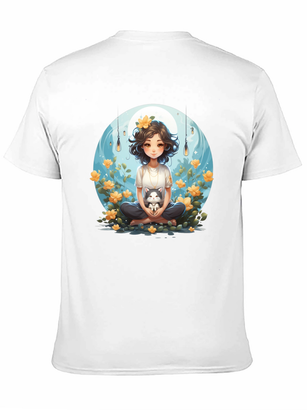 Girl and Cat Graphic Tee