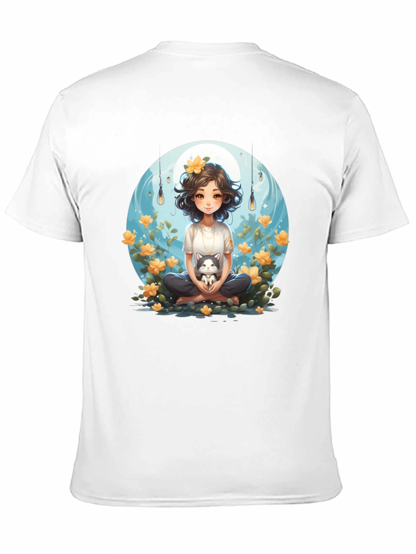 Girl and Cat Graphic Tee