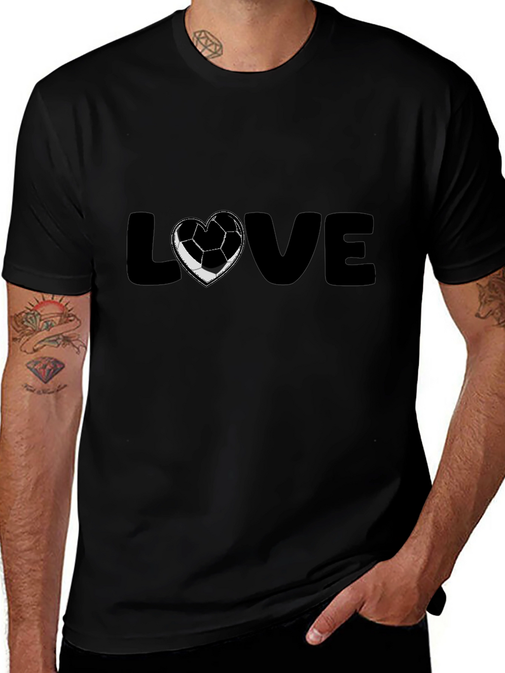 Soccer Love Black T-Shirt
