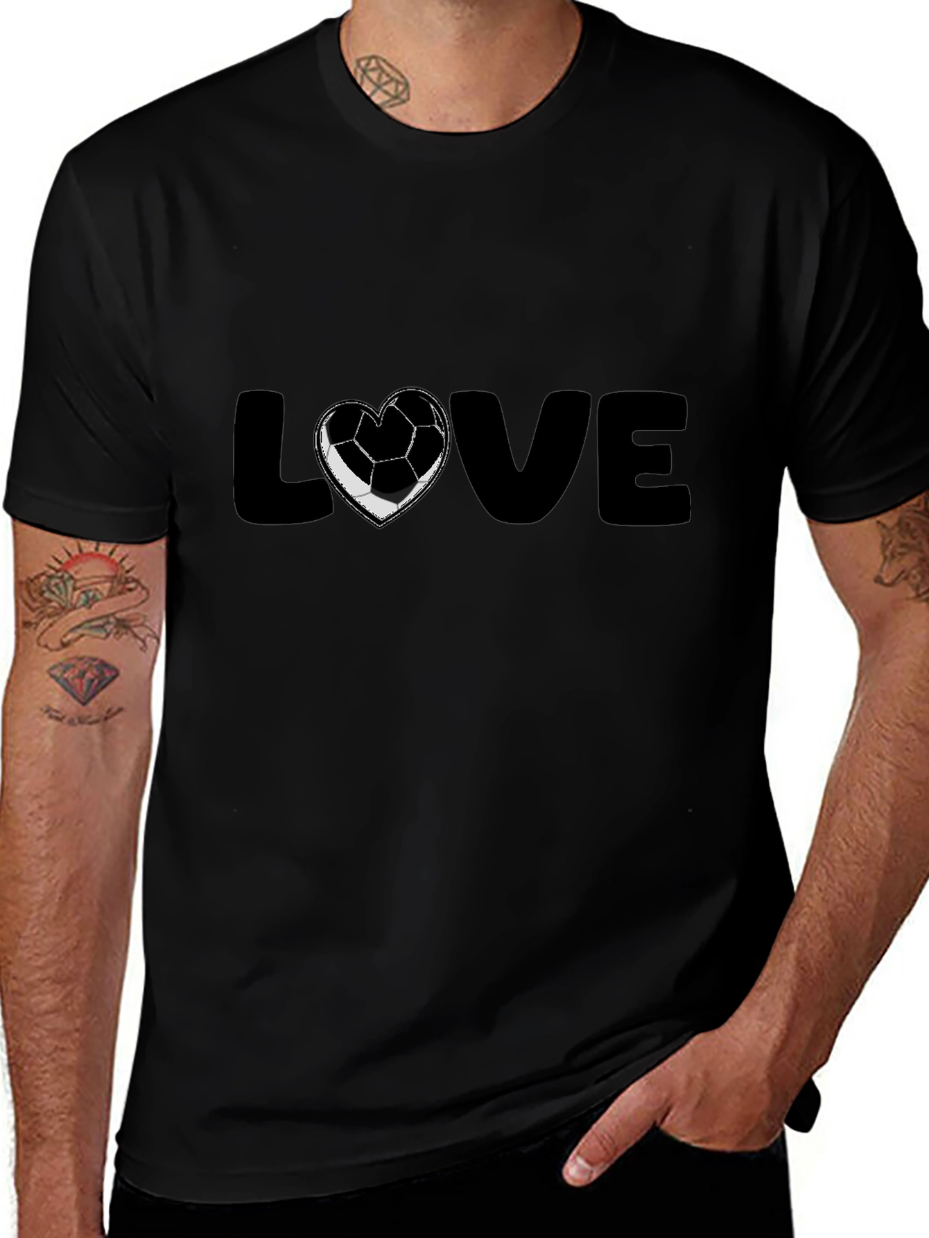 Soccer Love Black T-Shirt