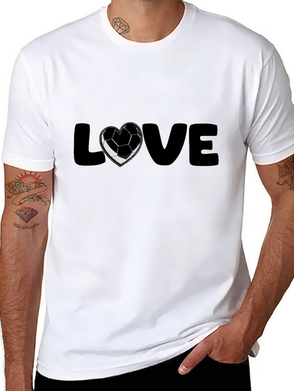 Soccer Love Black T-Shirt