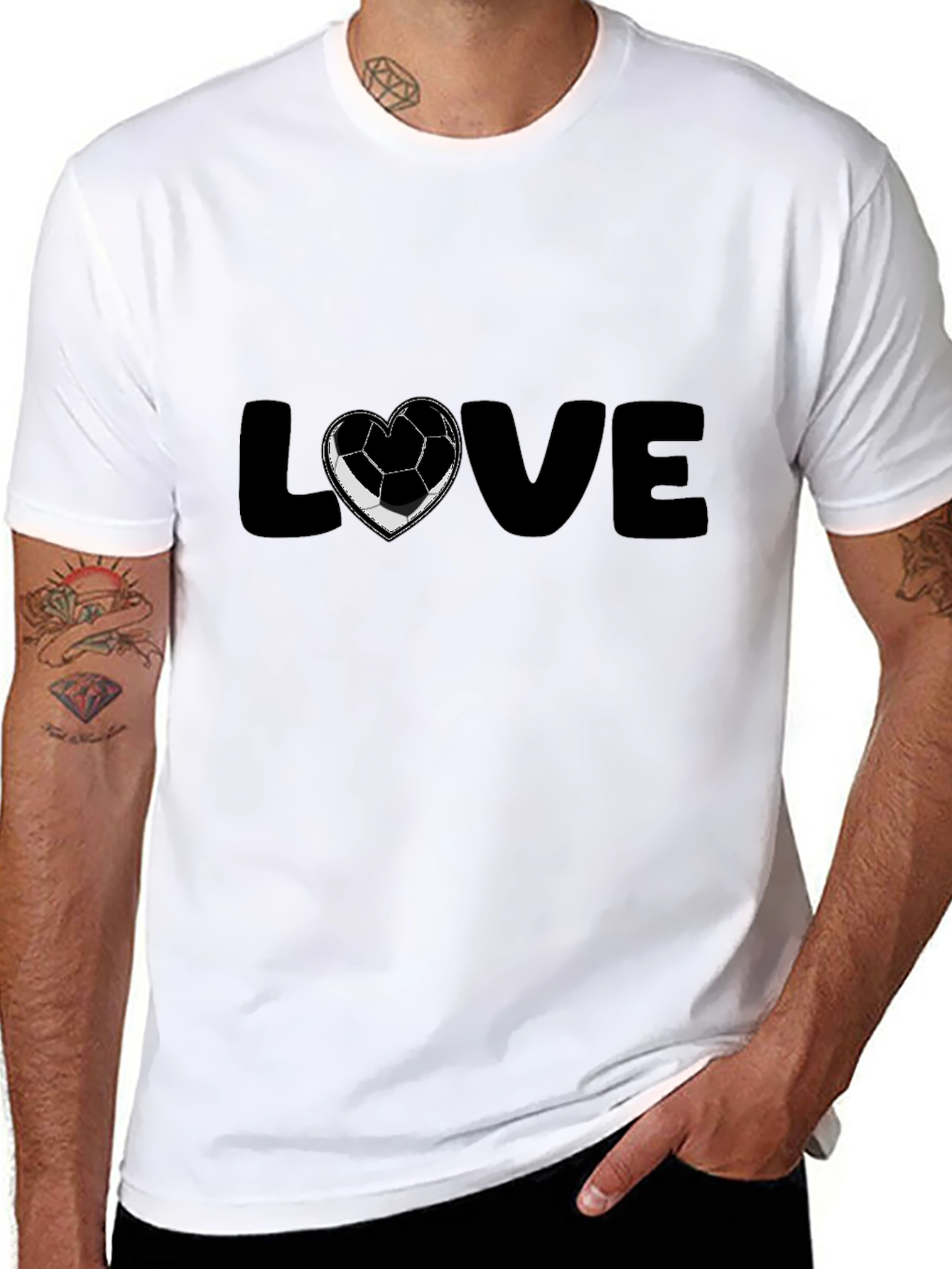 Soccer Love Black T-Shirt