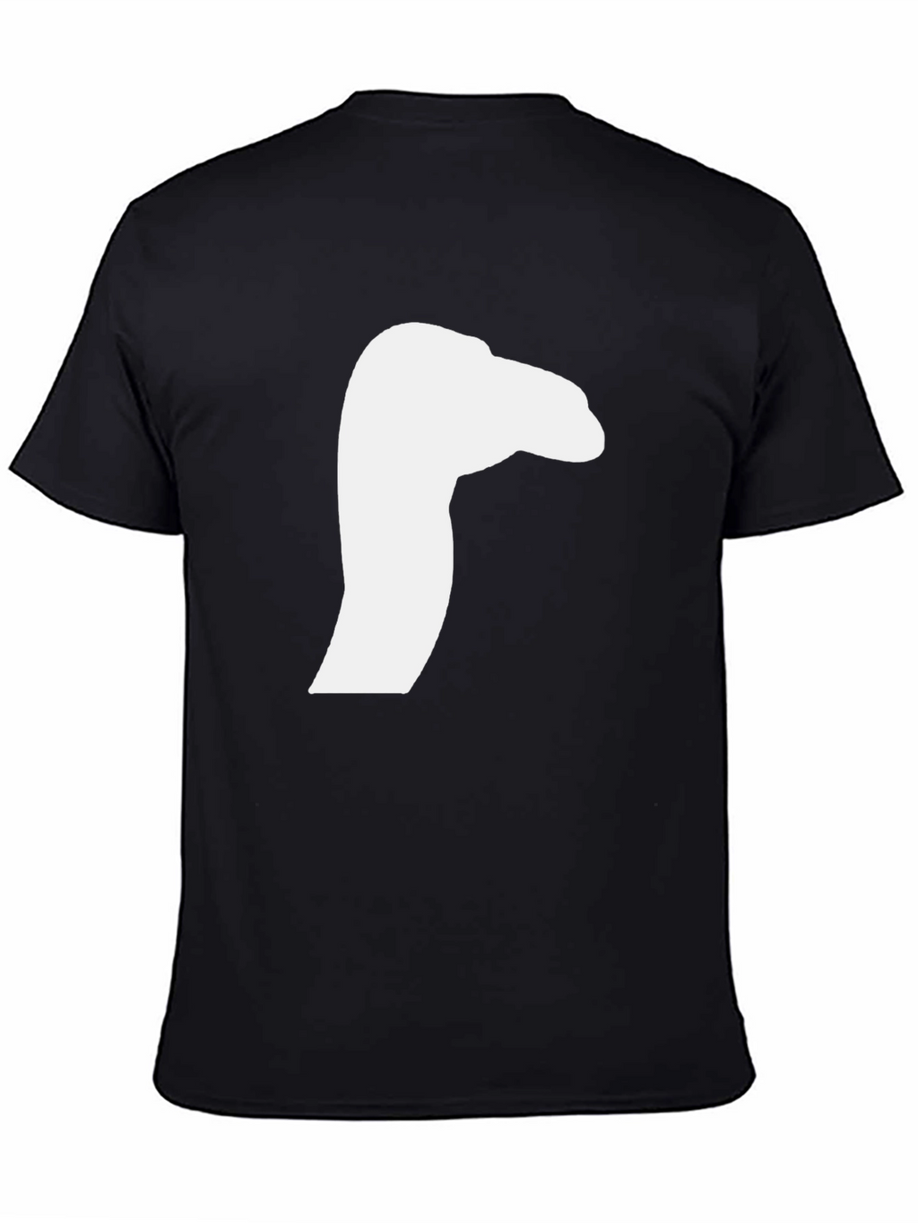 Black T-Shirt with White Goose Silhouette