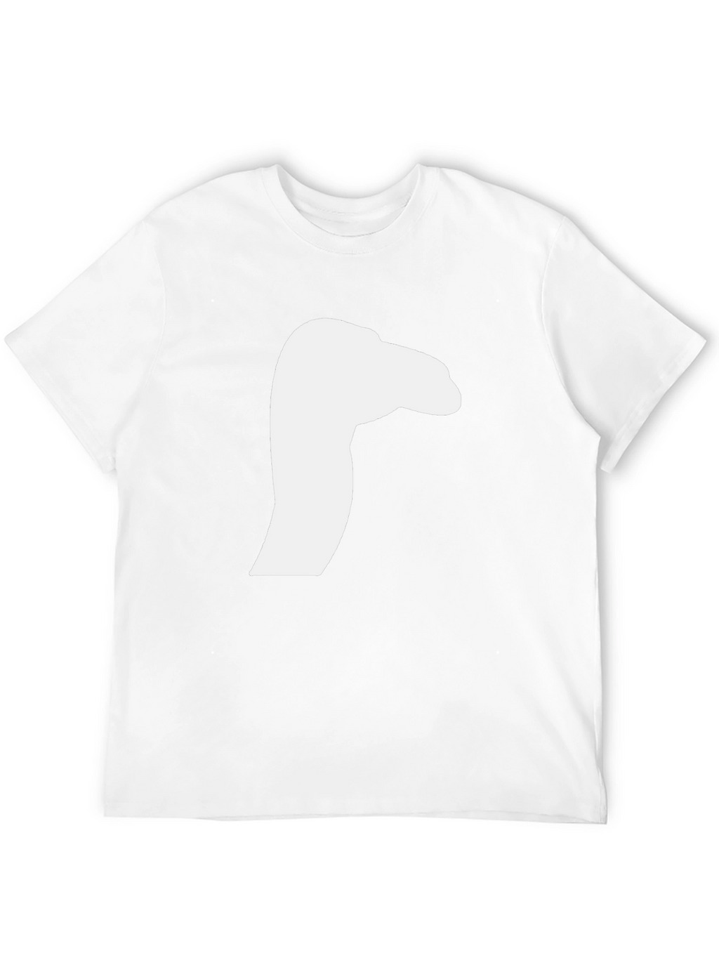 Black T-Shirt with White Goose Silhouette
