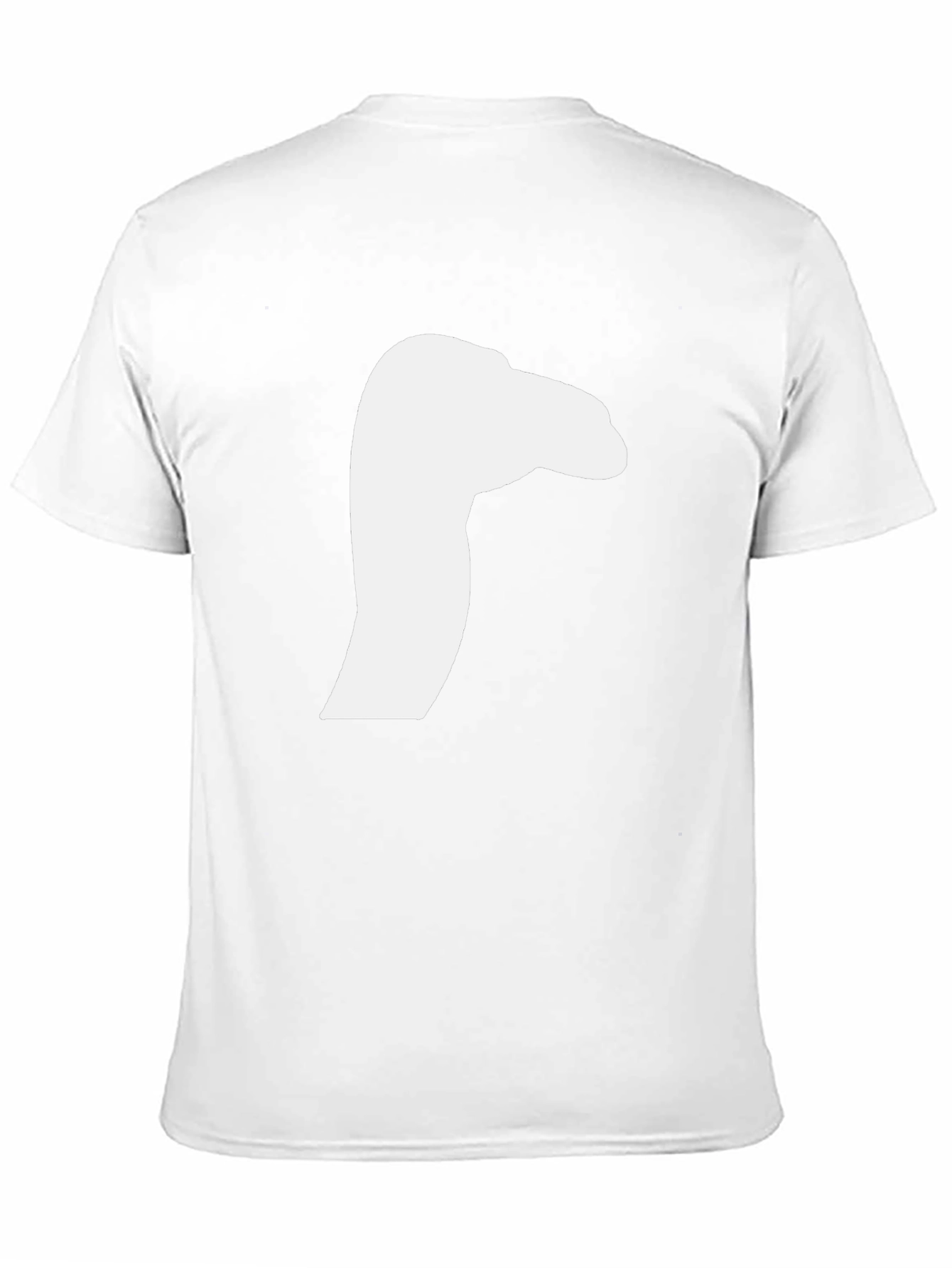 Black T-Shirt with White Goose Silhouette