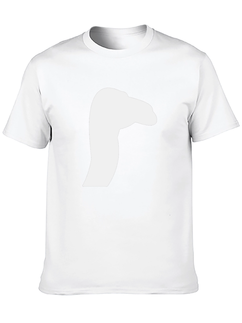 Black T-Shirt with White Goose Silhouette