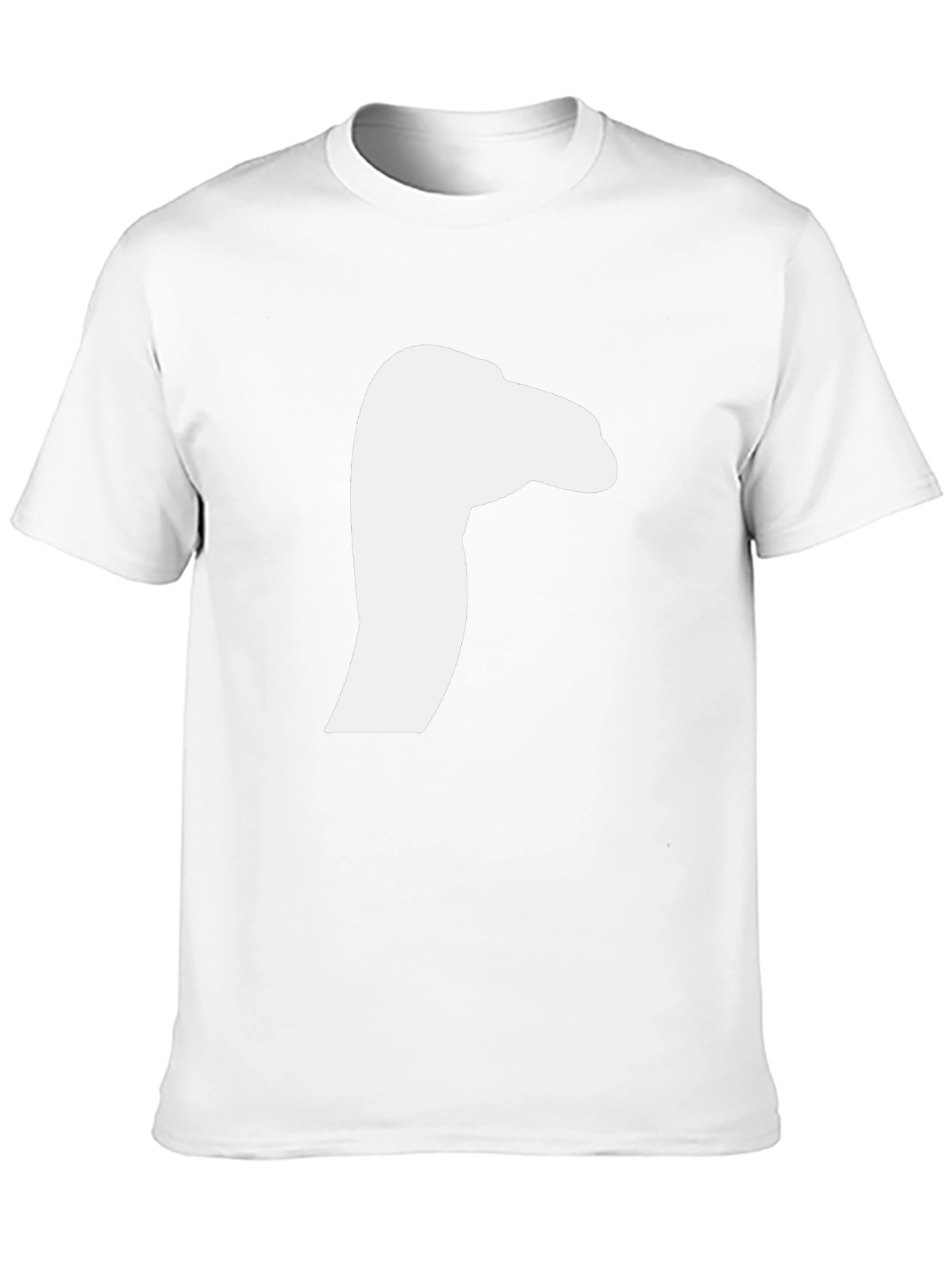 Black T-Shirt with White Goose Silhouette