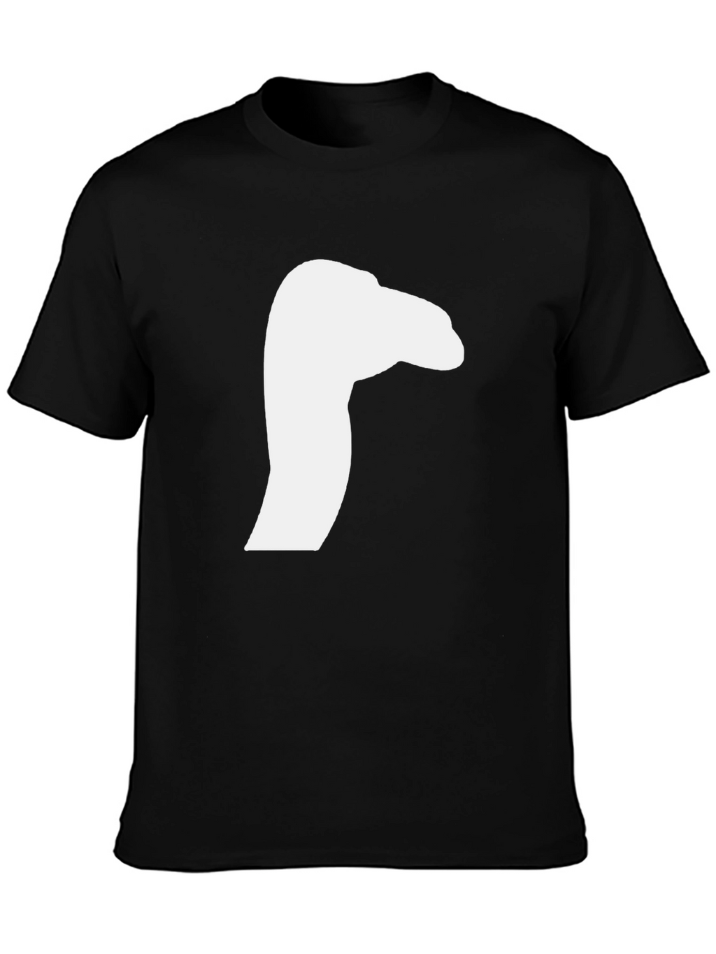 Black T-Shirt with White Goose Silhouette