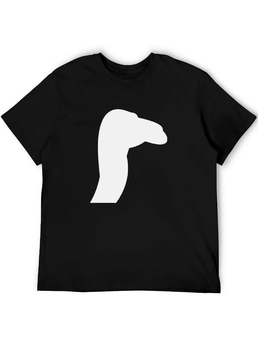 Black T-Shirt with White Goose Silhouette