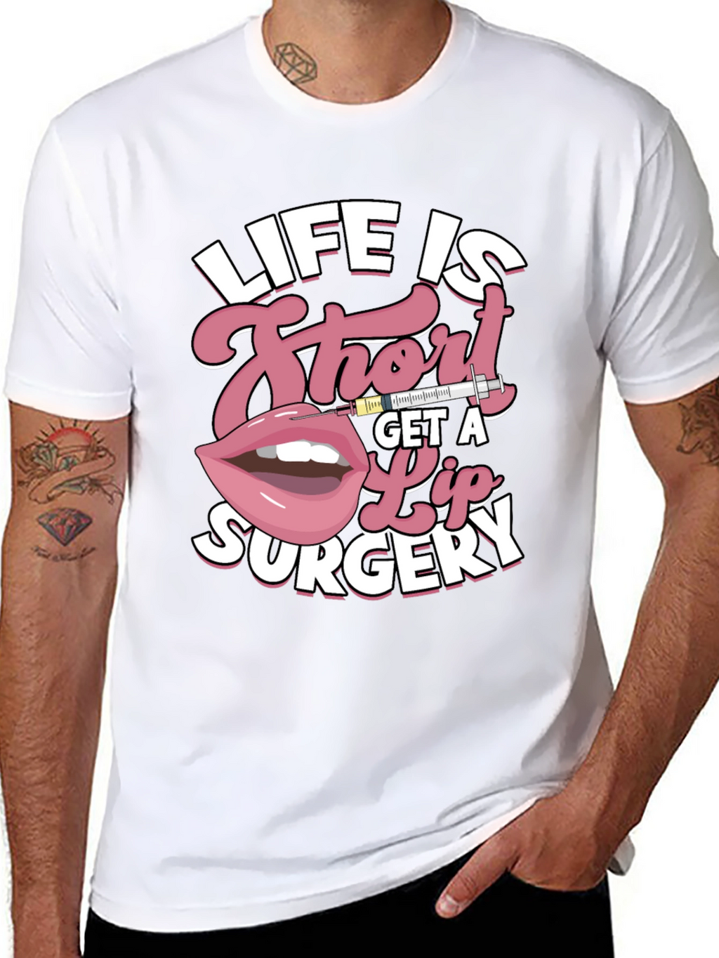 Life is Short Lip Surgery Graphic Tee