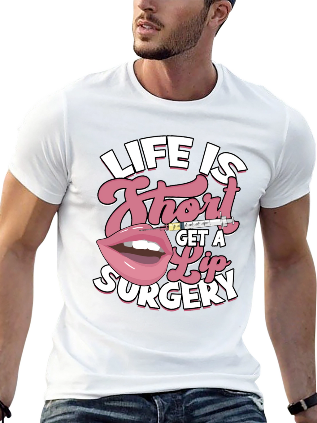Life is Short Lip Surgery Graphic Tee